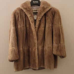Genuine mink fur  3/4 Sleeve jacket